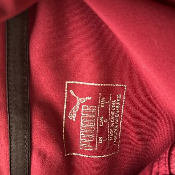 Puma Red Sweatshirt Soft Fleece Quarter-Zip - Picture 7 of 8